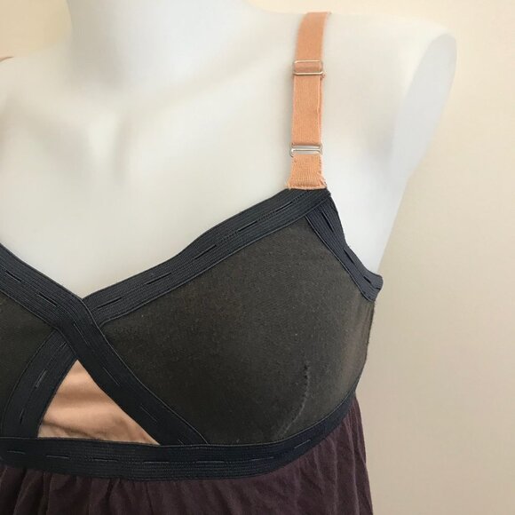 VPL Tank Convexity Breaker Cami Color Block Flowy Top Shirt Empire Waist Sz L - Picture 11 of 12